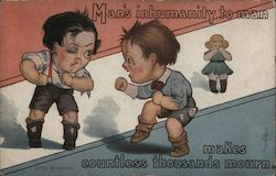 Man's Inhumanity to Man Makes Countless Thousands Mourn Comic, Funny Postcard Postcard Postcard