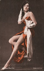 Beautiful Las Vegas Showgirl Postcard