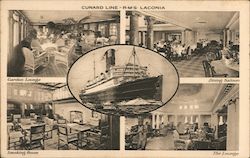 Cunard line RMS Laconia Postcard