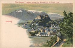 The German Tyrolean Alps at the Worlds Faur St Louis 1904 Postcard