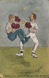 Boxing - Always Look on the Bright Side of Things Postcard