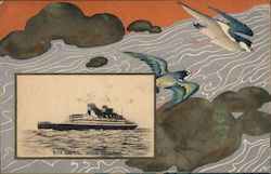 N. Y. K. Line S. S. Shinyo Maru Postcard