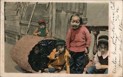 Chinatown - Group of Chinese Children(s) Postcard