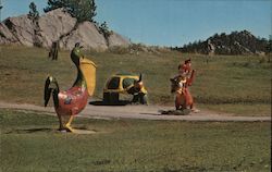 Flinstones Bedrock City Postcard