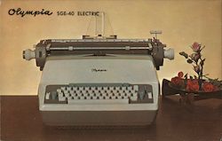 Olympia SGe-40 Electric Typewriter Postcard