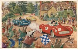 The Motor Race Postcard