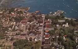 Aerial View of Bar Harbor and Frenchman's Bay Mount Desert Island, ME Mckay Photo Postcard Postcard Postcard