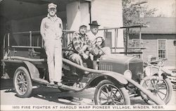 Fire Fighter at Harold Warp Pioneer Village Postcard