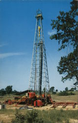 Old Drilling Rig Postcard