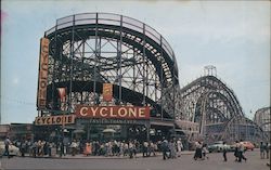 Cyclone Rollercoaster Postcard