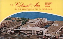 The Colonial Inn On the Ocean Front - Complete Resort Motel Miami, FL Postcard Postcard Postcard