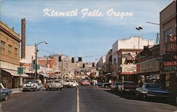 Looking Along Main Street Postcard