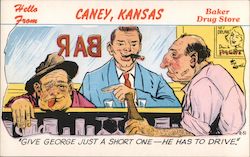 Baker Drug Store Caney, KS Postcard Postcard Postcard