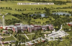 U.S. Veterans' Hospital Muskogee, OK Easton's Studio Postcard Postcard Postcard