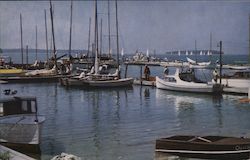 Sailboat Race in Eagle Harbor with a View of Horseshoe Island Ephraim, WI Postcard Postcard Postcard