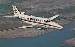 Royale Airlines The Beechcraft 99 Airliner "Serving Louisiana" Postcard