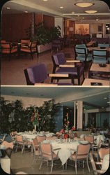 SS Lurline - Smoking Room and Dining Room Postcard