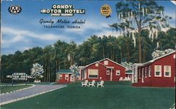 Gandy motor Hotel Tallahassee, FL Postcard Postcard Postcard