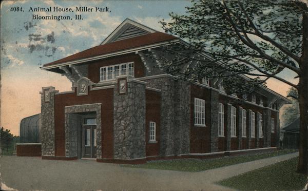 Animal House, Miller Park Bloomington, IL Postcard