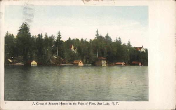 A Group of Summer Homes on the Point of Pines Star Lake New York