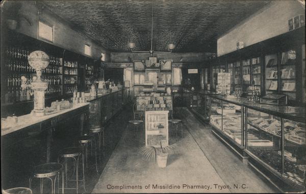 Interior View of Missildine Pharmacy Tryon North Carolina