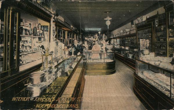 Interior of Johnson's Jewelry Store Independence Kansas