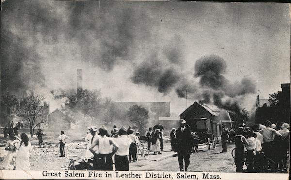 Great Salem Fire in Leather District Massachusetts