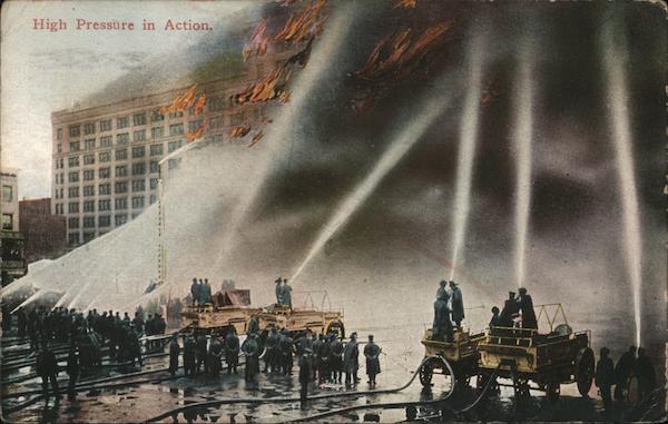 High Pressure in Action Firemen
