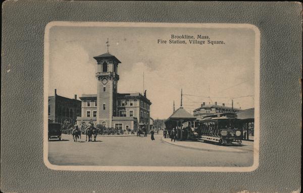 Fire Station in Village Square Brookline Massachusetts