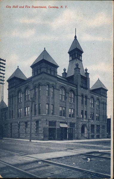 City Hall and Fire Department Corning New York
