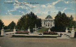 Entrance to the Botanical Gardens at the Bronx Park Postcard