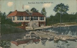Boat House, Bronx Park Postcard