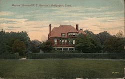 Marina (Home of P.T. Barnum) Bridgeport, CT Postcard