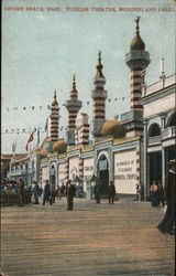 Turkish Theatre at Wonderland Park Revere Beach, MA Postcard Postcard Postcard