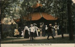 Squirrel House, Glen Oak Park Postcard