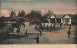 Aviary and Post Office, Soldier's Home, Pacific Branch, Sawtelle Postcard