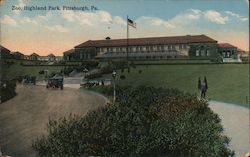 Zoo, Highland Park Postcard