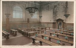 Catalog Room NY Public Library Postcard