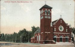 Catholic Church San Bernardino, CA Postcard Postcard Postcard