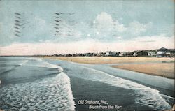 View of the Beach from the Pier Old Orchard Beach, ME Postcard Postcard Postcard