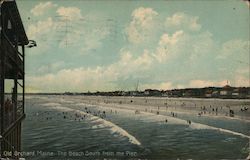 The Beach South from the Pier Old Orchard Beach, ME Postcard Postcard Postcard