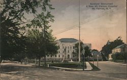 Soldiers' Monument & New Mt. Vernon Hospital Postcard