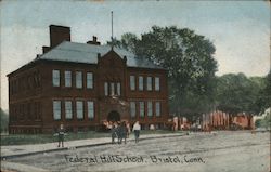 Federal Hill School Yard Bristol, CT Postcard Postcard Postcard