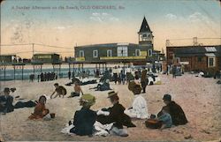 Sunday Afternoon on the Beach Old Orchard Beach, ME Postcard Postcard Postcard