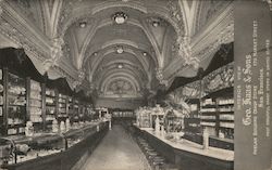 Interior View of Geo Haas & Sons Phelan Building Candy Store Postcard