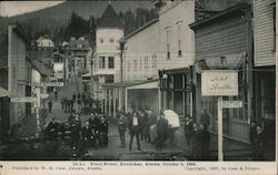 Looking Along Front Street Ketchikan, AK Postcard Postcard Postcard