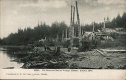 Old Deserted Native Village, 1908 Kasaan, AK Postcard Postcard Postcard