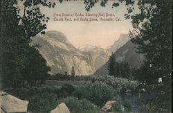 From Point of Rocks, Showing Half Dome, Clouds Rest, and South Dome Postcard