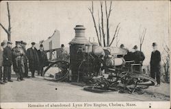 Remains of Abandoned Lynn Fire Engine Chelsea, MA Postcard Postcard Postcard