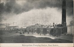 Metropolitan Pumping Station East Boston, MA Postcard Postcard Postcard